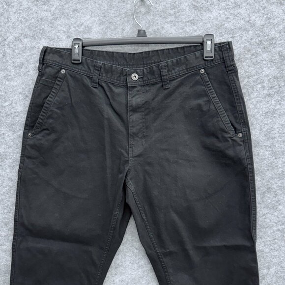 Eddie Bauer Men’s Canvas Utility Stretch Pants, Black, Size 36x29 - Picture 2 of 13